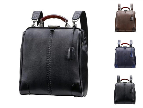 【豊岡鞄 YOUTA YK-3M チョコレート】YOUTA LIZARD3WAY縦ダレスバッグ